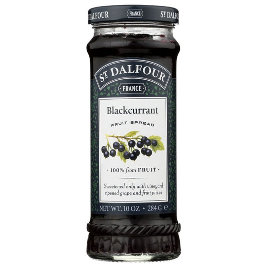 ST DALFOUR: Blackcurrant Fruit Spread, 10 oz - SMART GREENS