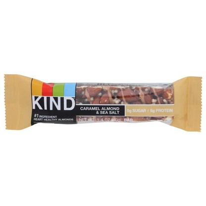 KIND Caramel Almond nut bar with caramel, whole almonds, and sea salt for a healthy snack