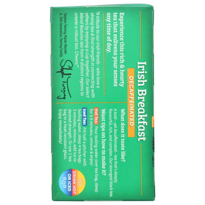 TWINING TEA: Irish Breakfast Decaf Tea, 20 bg - SMART GREENS