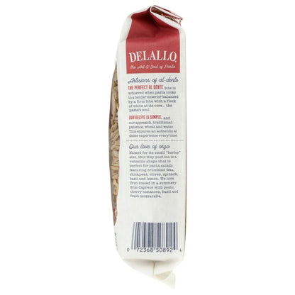 DELALLO: Whole Wheat Orzo Pasta, 16 oz - SMART GREENS
