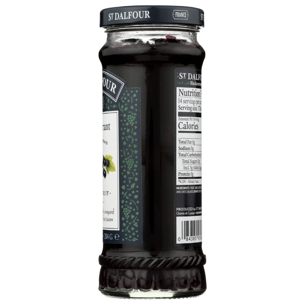 ST DALFOUR: Blackcurrant Fruit Spread, 10 oz - SMART GREENS
