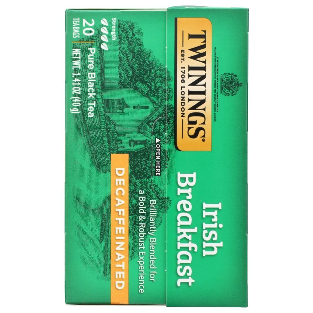 TWINING TEA: Irish Breakfast Decaf Tea, 20 bg - SMART GREENS