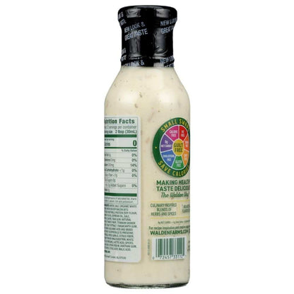 Walden Farms Bacon Ranch Zero Calorie Dressing bottle with organic ingredients and herbs