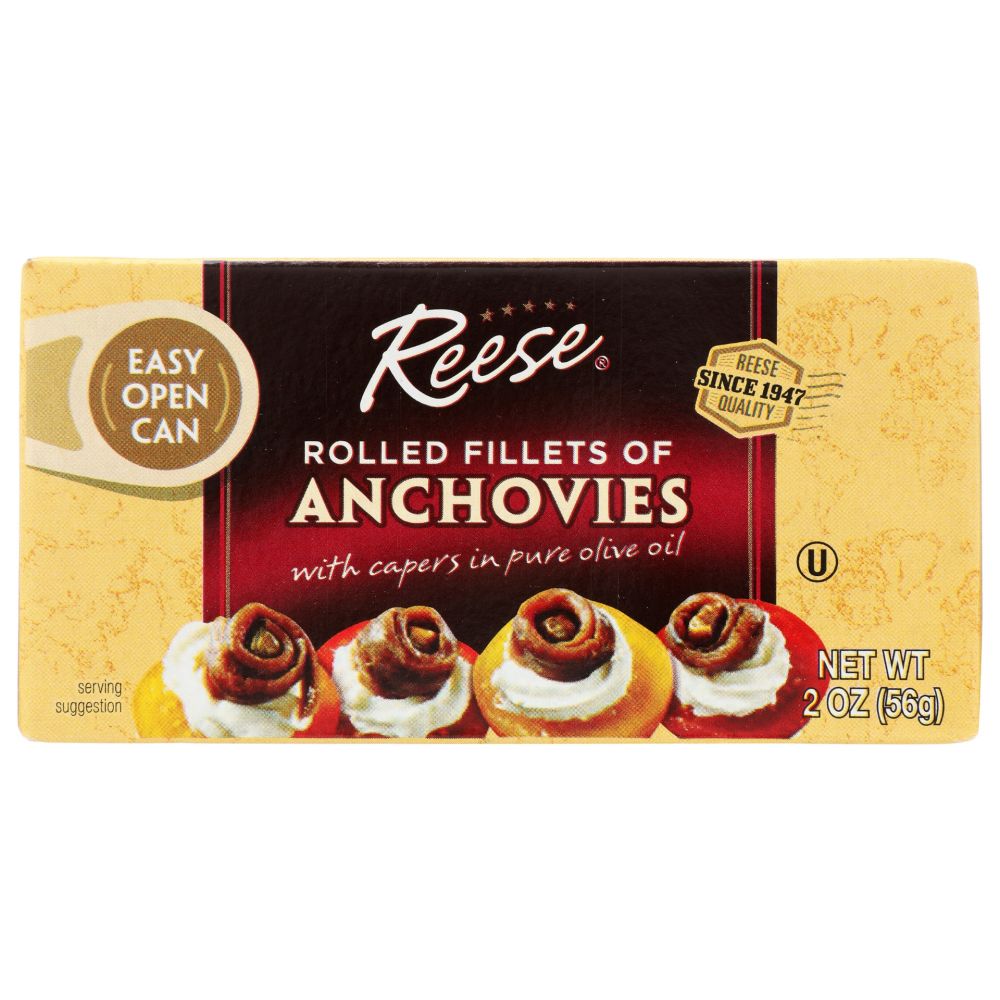REESE: Rolled Fillets Of Anchovies, 2 oz - SMART GREENS