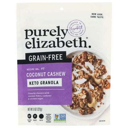 PURELY ELIZABETH Coconut Cashew Grain-Free Granola with cashew butter and coconut flakes, 8 oz