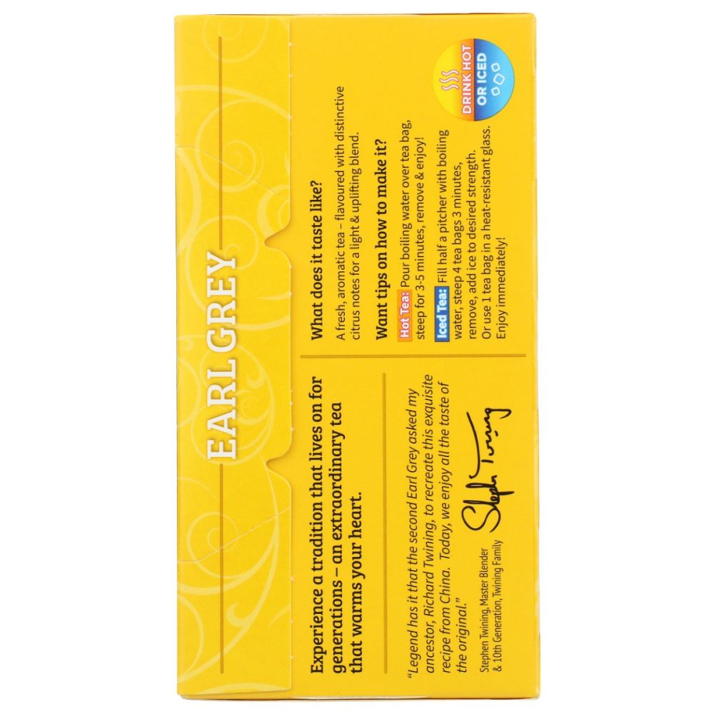 TWINING TEA: Earl Grey Tea, 50 bg - SMART GREENS