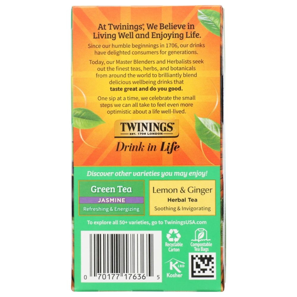 TWINING TEA: Green Tea, 20 bg - SMART GREENS