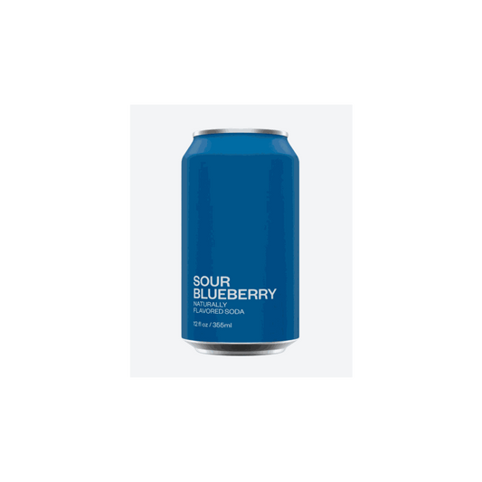 UNITED SODAS OF AMERICA Sour Blueberry Soda bottle with vibrant purple color and bold sour blueberry flavor