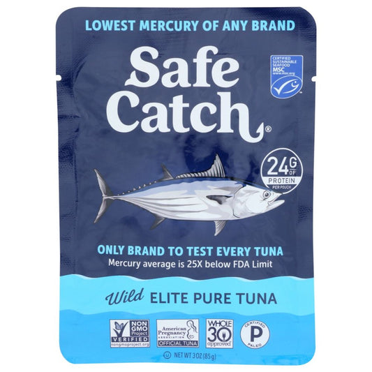 SAFECATCH: Elite Wild Tuna Pouch, 3 oz - SMART GREENS
