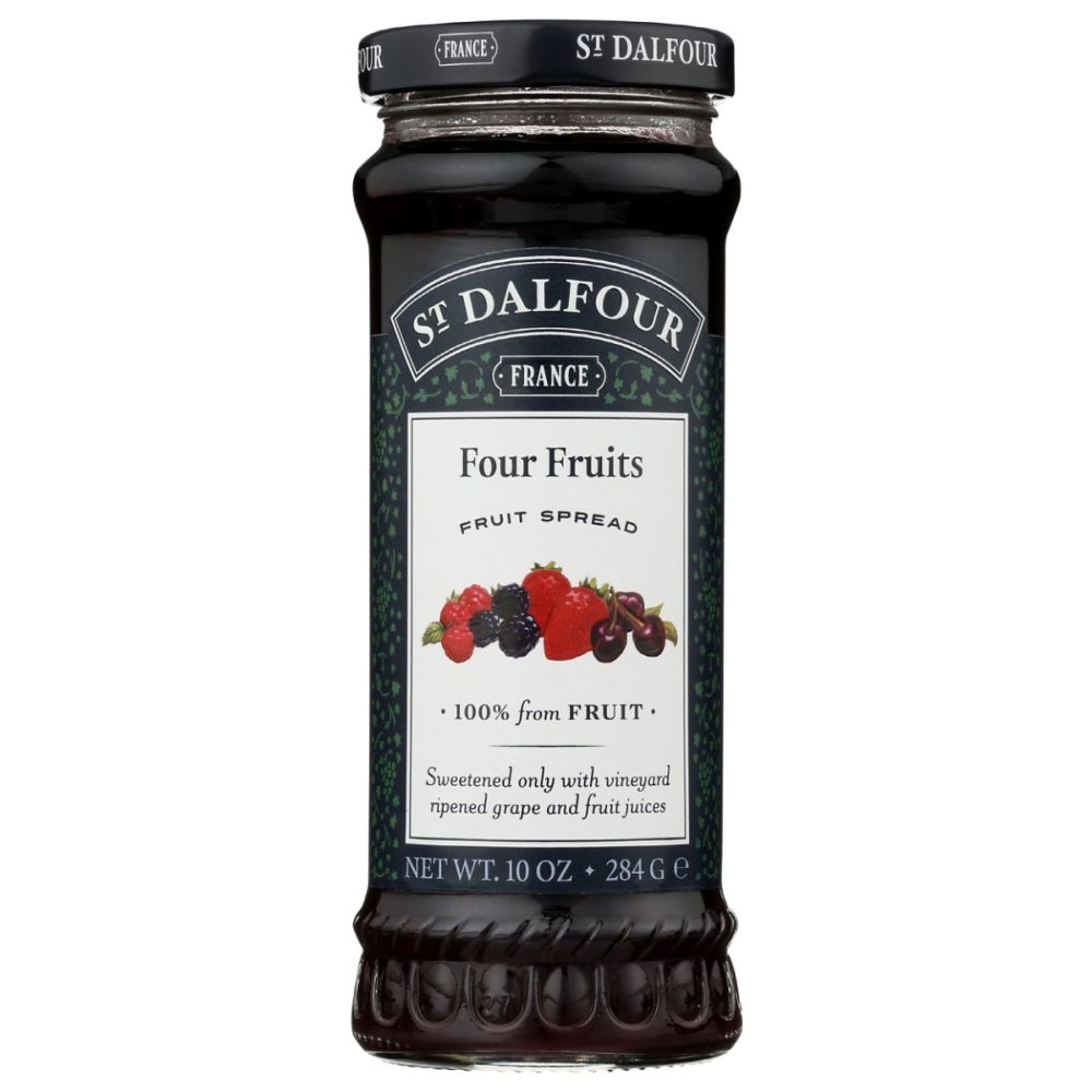 ST DALFOUR: Four Fruits Fruit Spread, 10 oz - SMART GREENS