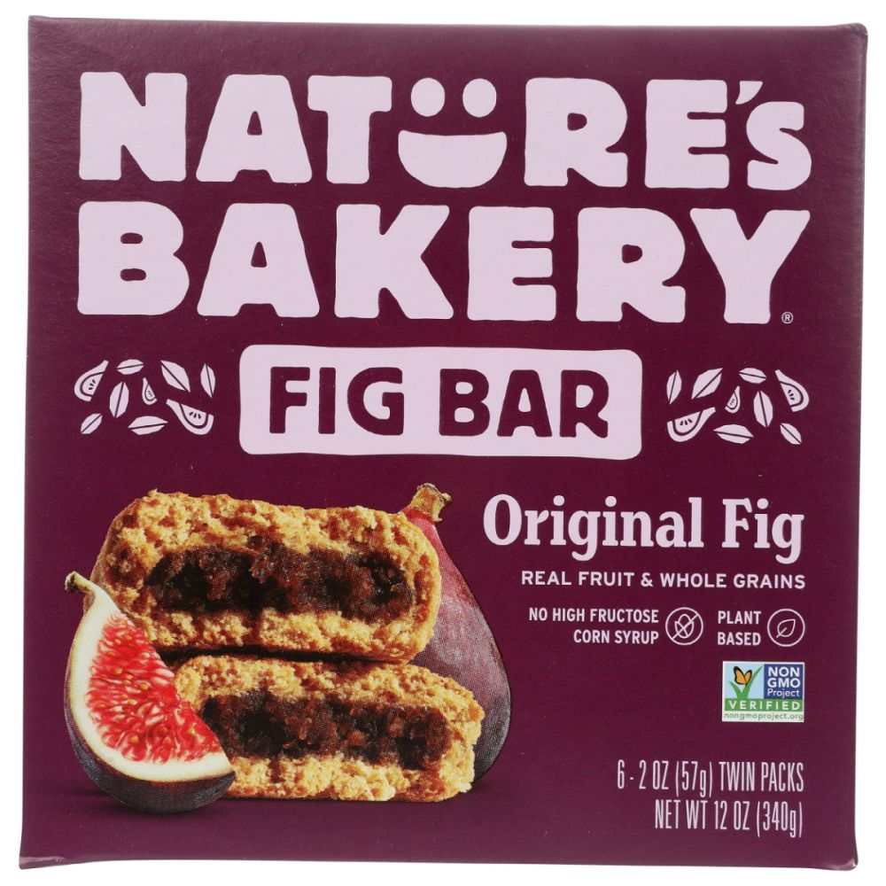 NATURES BAKERY Whole Wheat Fig Bars 6Ct 12oz healthy baked snack with real fruit filling
