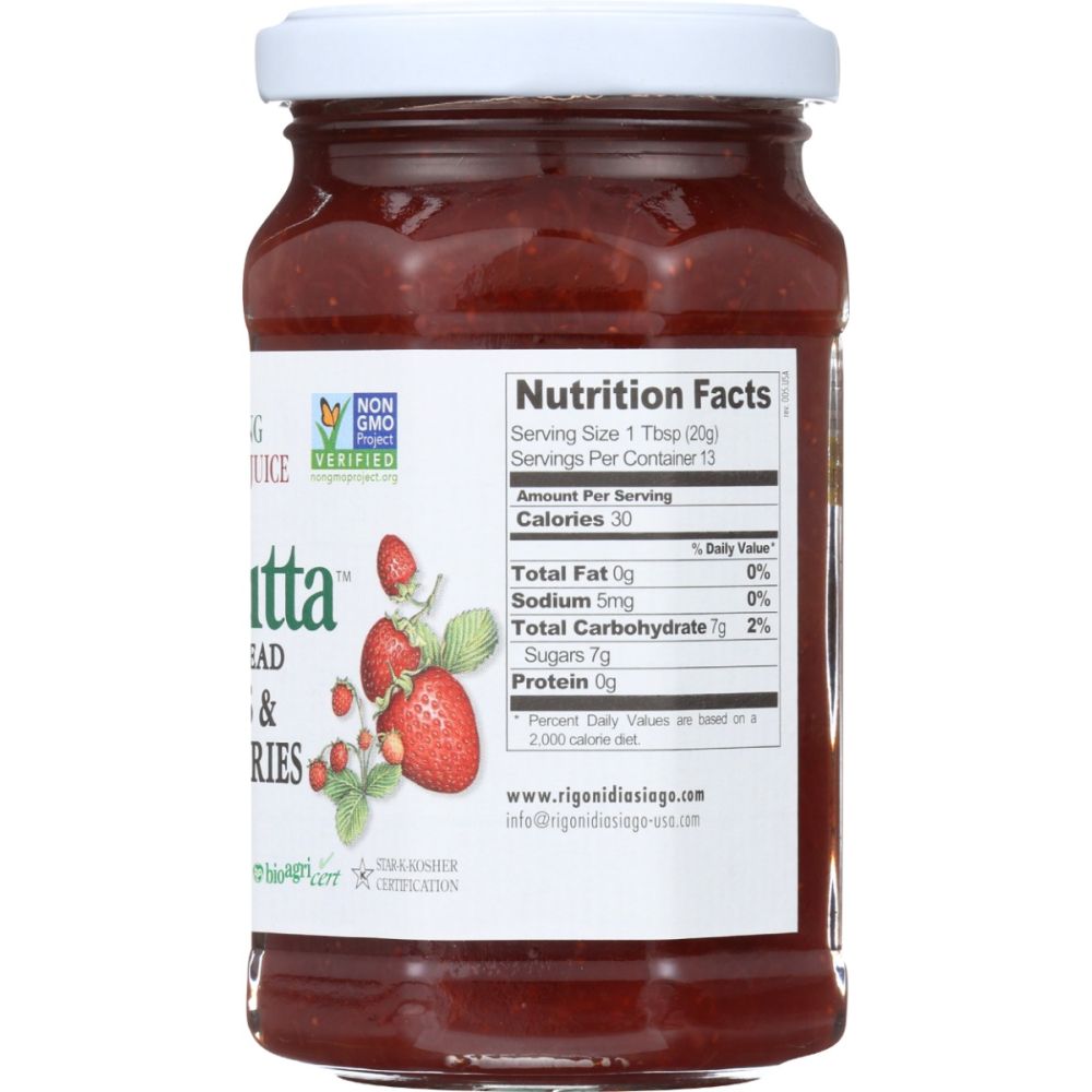 RIGONI: Fiordifrutta Strawberries and Wild Strawberries, 8.82 oz - SMART GREENS