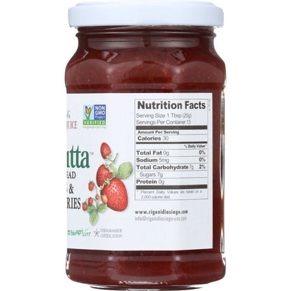 RIGONI: Fiordifrutta Strawberries and Wild Strawberries, 8.82 oz - SMART GREENS