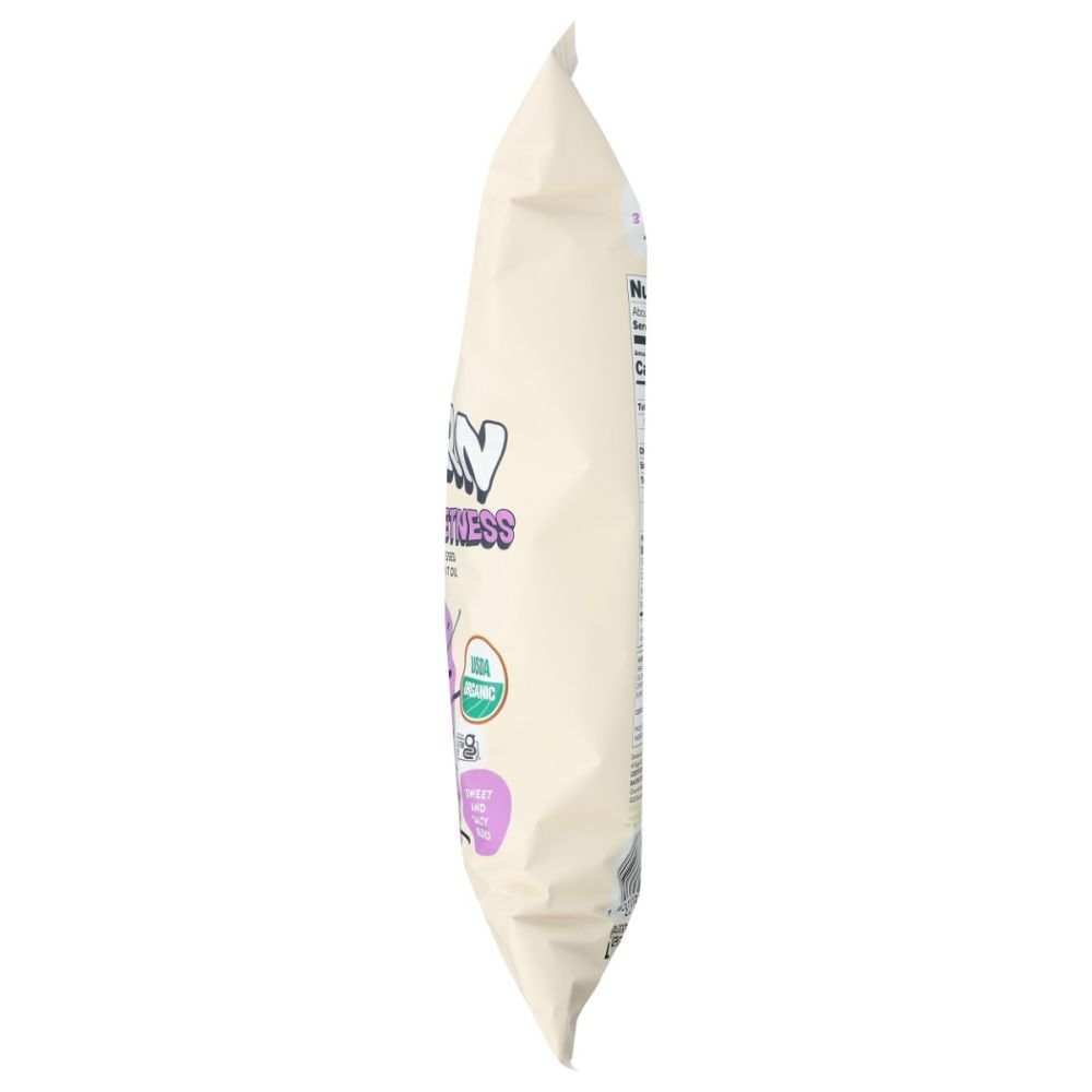 LESSER EVIL Himalayan Sweetness Gourmet Popcorn bag with Himalayan Pink Salt and organic cane sugar flavor