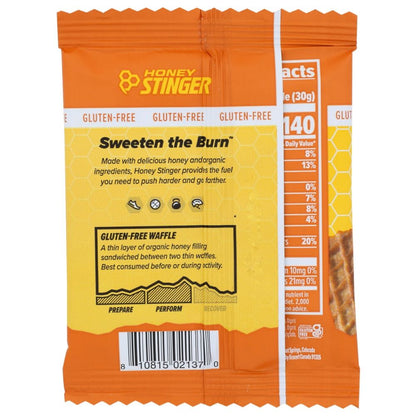 HONEY STINGER: Salted Caramel Gluten Free Waffle, 1.06 oz - SMART GREENS