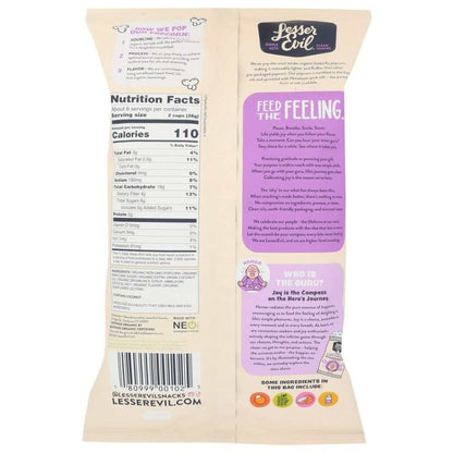 LESSER EVIL Himalayan Sweetness Gourmet Popcorn 6.4 oz with Himalayan pink salt and organic cane sugar