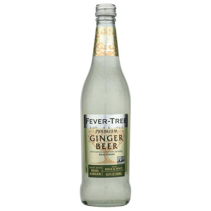Fever-Tree premium ginger beer glass bottle, bold and spicy, 500ml