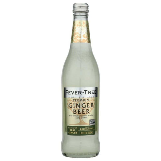 Fever-Tree premium ginger beer glass bottle, bold and spicy, 500ml