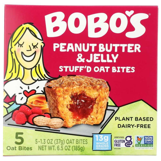 BOBOS OAT BARS Peanut Butter Jelly gluten-free vegan oat bites pack