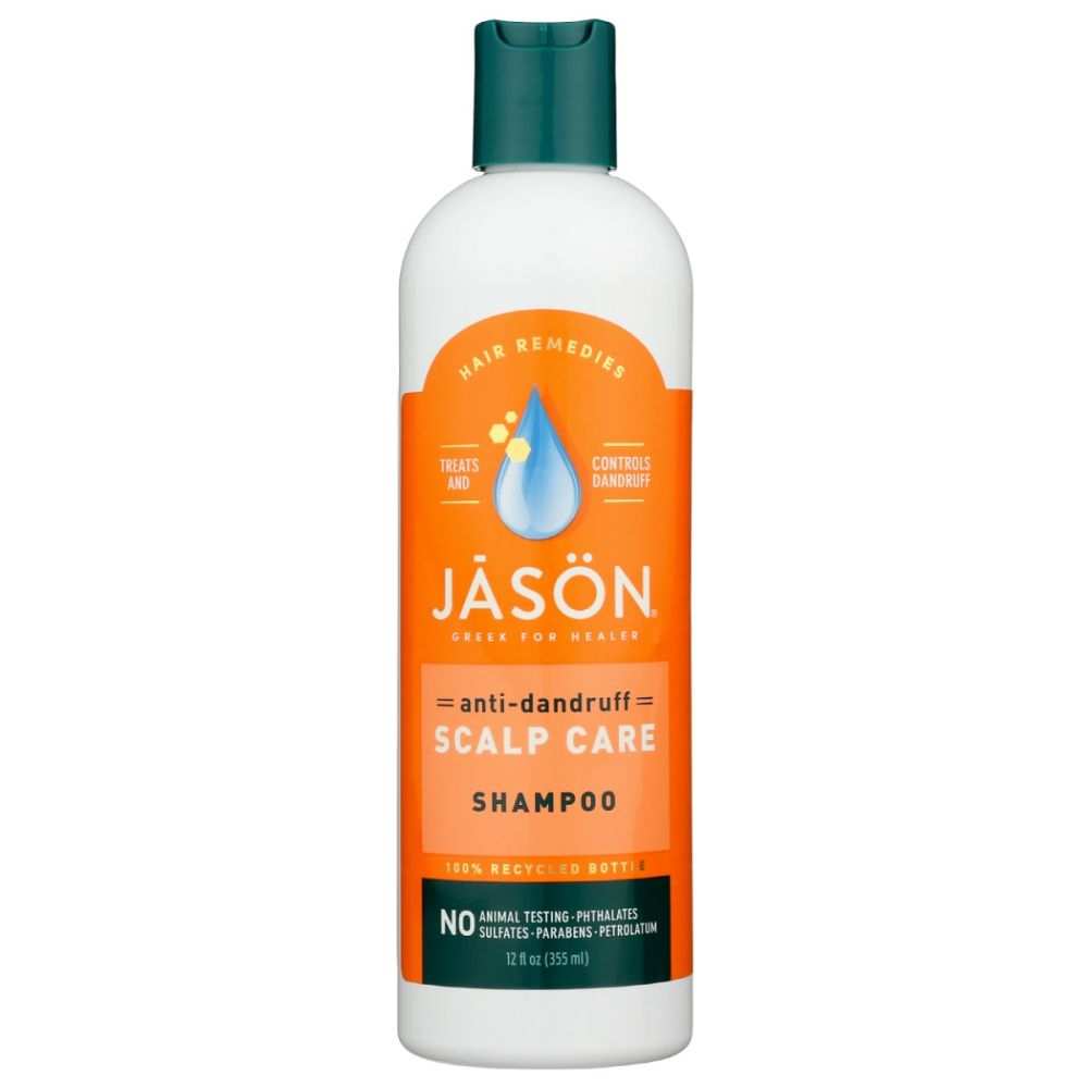 JASON Anti Dandruff Scalp Care Shampoo bottle with natural oils for dandruff treatment