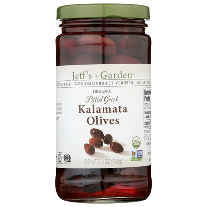 JEFFS GARDEN: Organic Pitted Greek Kalamata Olives, 7 oz - SMART GREENS