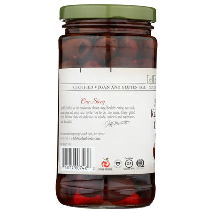 JEFFS GARDEN: Organic Pitted Greek Kalamata Olives, 7 oz - SMART GREENS