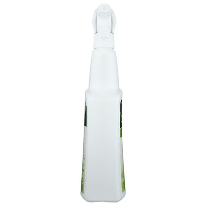 White plastic spray bottle with trigger nozzle for cleaning or sanitizing