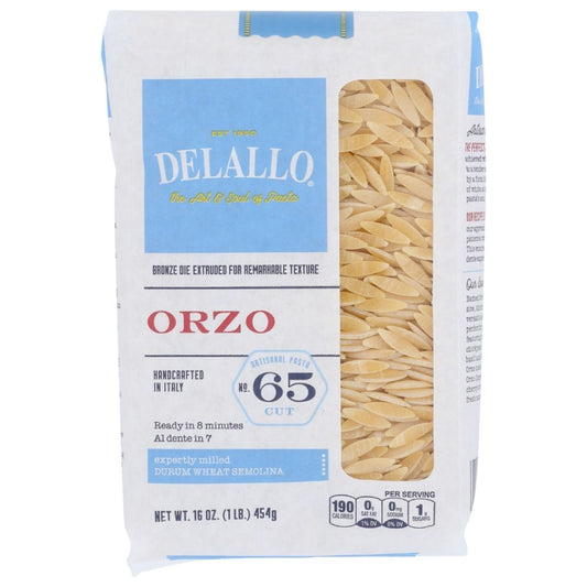 DELALLO: Orzo No. 65 Pasta, 16 oz - SMART GREENS