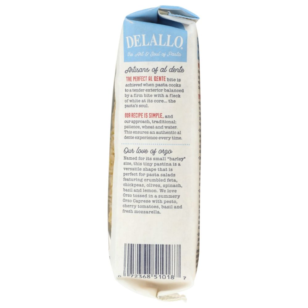 DELALLO: Orzo No. 65 Pasta, 16 oz - SMART GREENS
