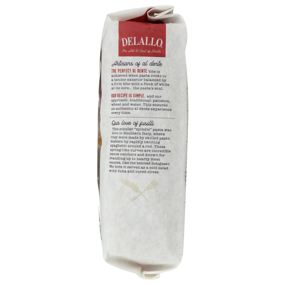 DELALLO: Organic Whole Wheat Fusilli Pasta No.27, 16 oz - SMART GREENS