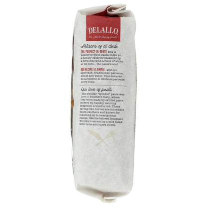 DELALLO: Organic Whole Wheat Fusilli Pasta No.27, 16 oz - SMART GREENS