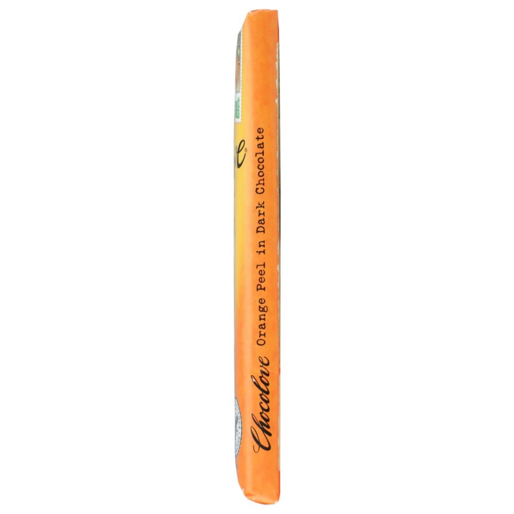 CHOCOLOVE: Orange Peel In Dark Chocolate Bar, 3.2 oz - SMART GREENS