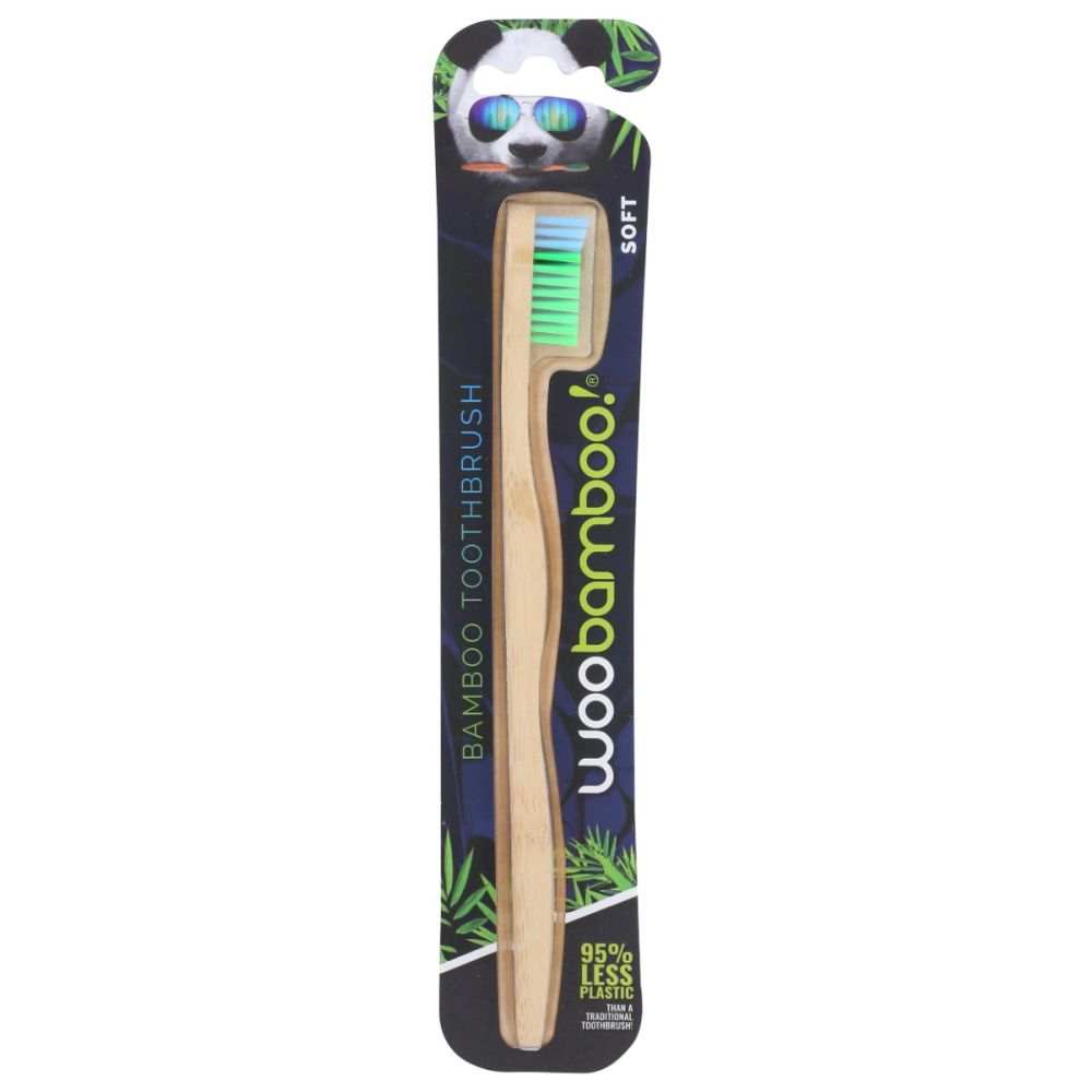 WOOBAMBOO standard handle soft bristle toothbrush eco-friendly and plastic-free
