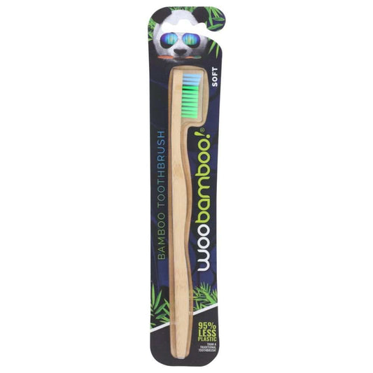 WOOBAMBOO standard handle soft bristle toothbrush eco-friendly and plastic-free
