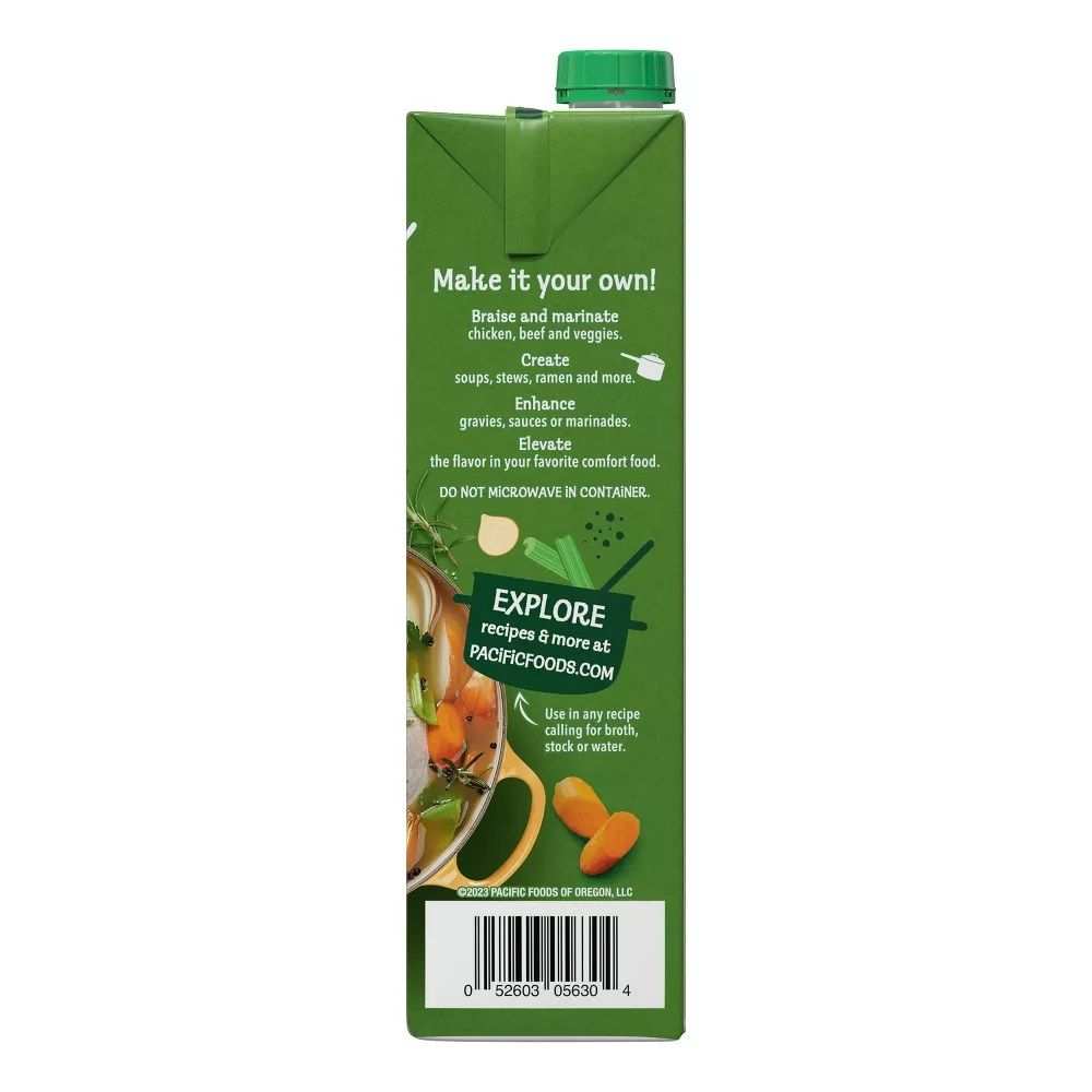 Pacific Foods Organic Chicken Stock 32 oz carton for rich savory cooking base