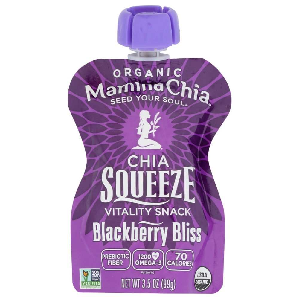 MAMMACHIA Blackberry Bliss Organic Chia Squeeze nutritious snack pack 3.5oz