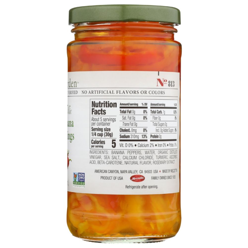 JEFFS NATURALS: Sunshine Mix Mild Banana Pepper Rings, 12 fl oz - SMART GREENS