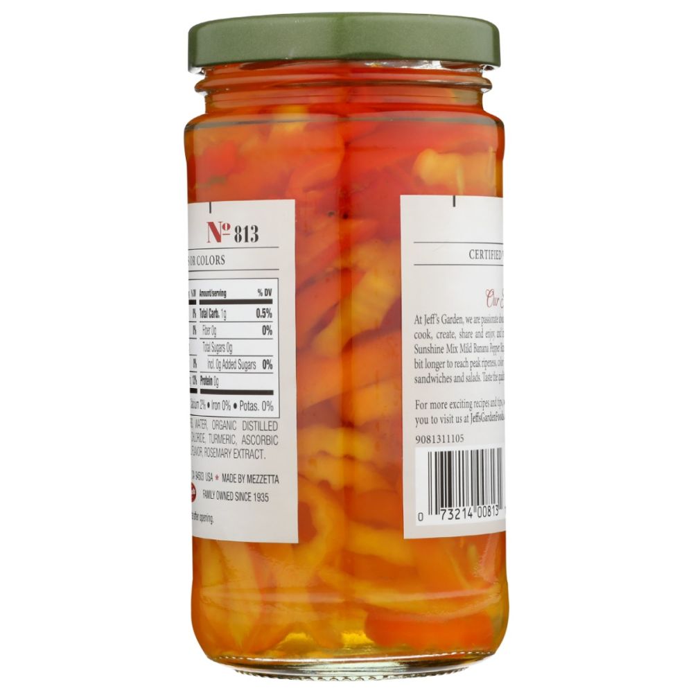 JEFFS NATURALS: Sunshine Mix Mild Banana Pepper Rings, 12 fl oz - SMART GREENS