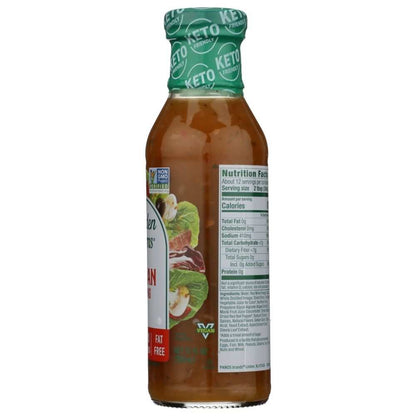 Walden Farms Italian Dressing bottle with herbs and spices, calorie-free, 12 oz