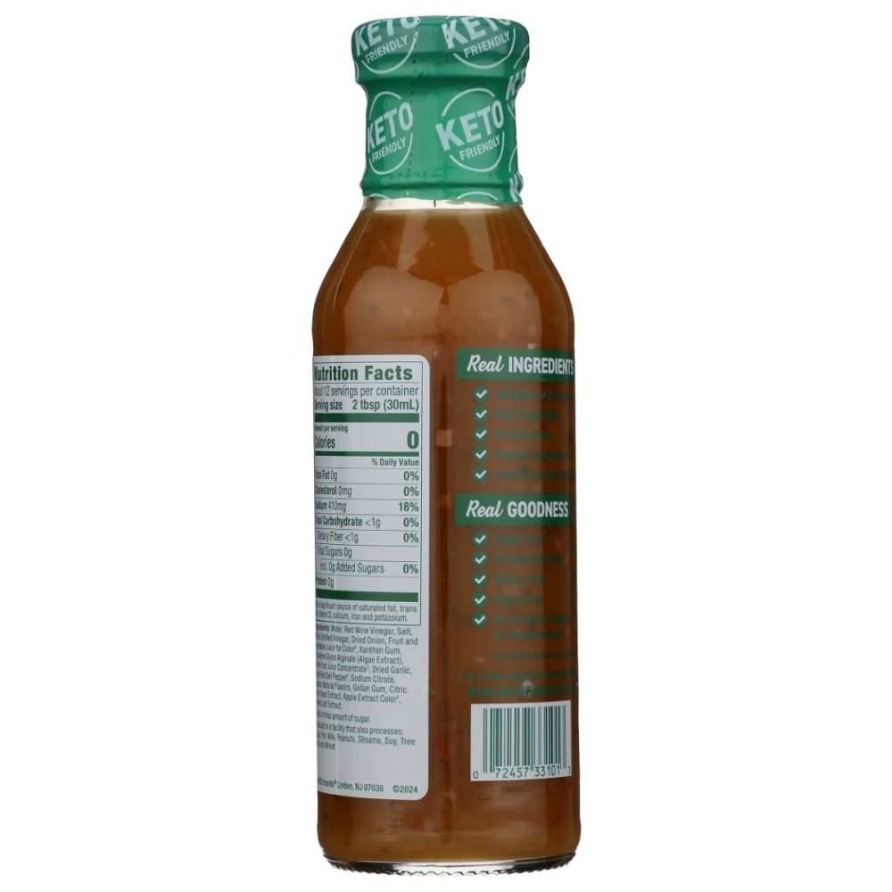 Walden Farms Italian Dressing bottle with herbs and spices label, 12 oz calorie-free dressing