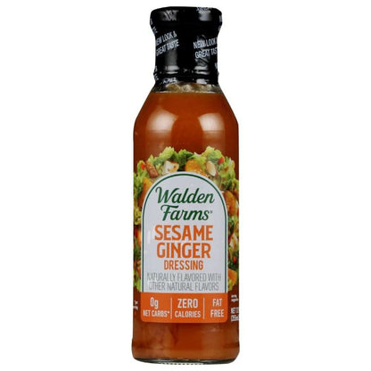 WALDEN FARMS calorie-free Sesame Ginger dressing bottle with sesame and ginger flavors