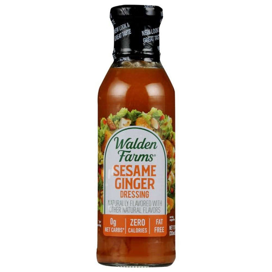WALDEN FARMS calorie-free Sesame Ginger dressing bottle with sesame and ginger flavors