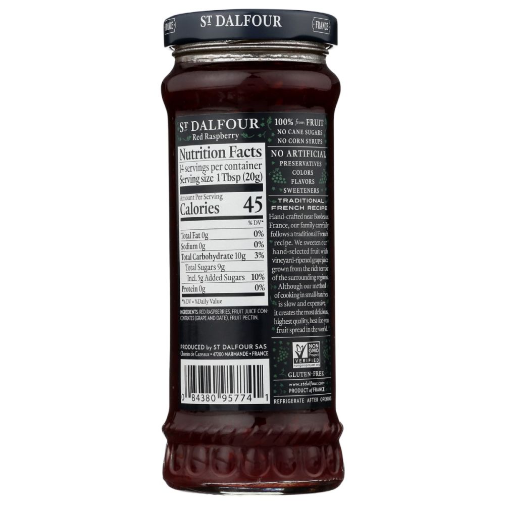 ST DALFOUR: Red Raspberry, 10 oz - SMART GREENS