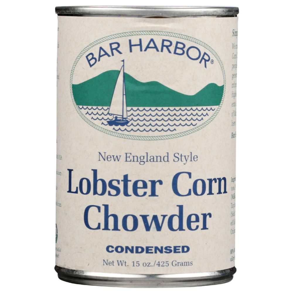 BAR HARBOR Lobster Corn Chowder condensed 15 oz can with Maine tradition appeal