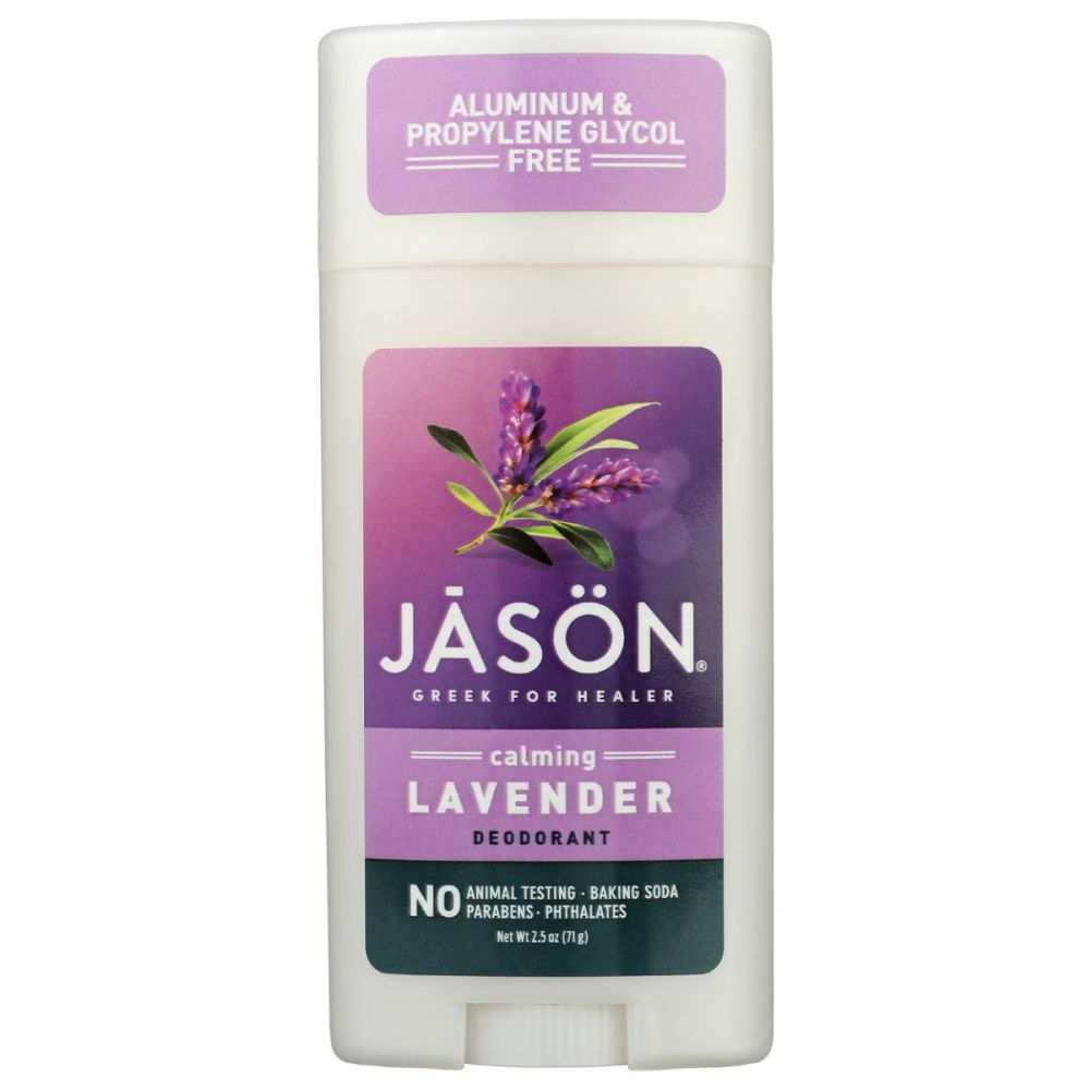 JASON Calming Lavender Deodorant Stick 2.5 oz with skin conditioners and lavender scent