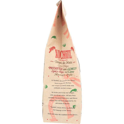 XOCHITL Picositos Con Limon Chips 12 oz oven-baked thin tortilla chips with sea salt pepper garlic and citrus flavor