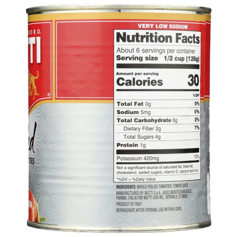 Mutti® Peeled Tomatoes whole peeled tomatoes in 28 oz can