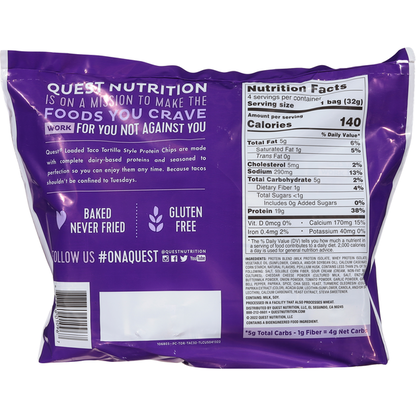 Quest Protein Chips, Loaded Taco Flavor, Tortilla Style