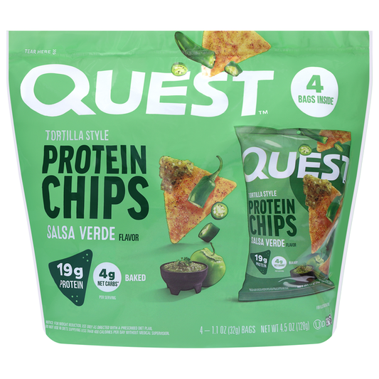 Quest Baked Tortilla Style Salsa Verde Flavor Protein Chips