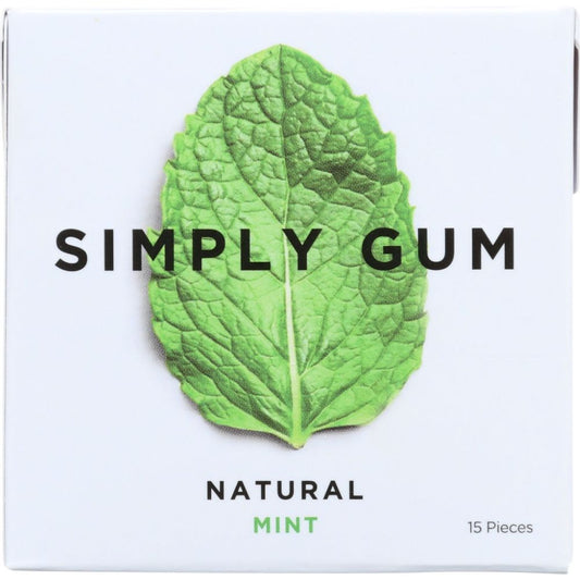 SIMPLY: Peppermint Gum, 15 pc - SMART GREENS